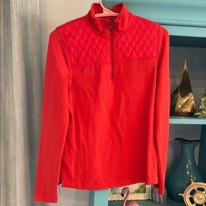 Talbots Red Quilted Petite Pullover